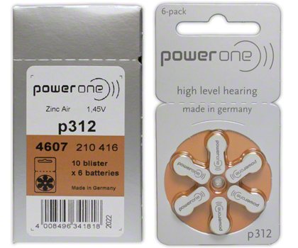 A Box of Size 312 Hearing Aid Batteries