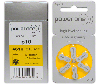 A Box of Size 10 Hearing Aid Batteries